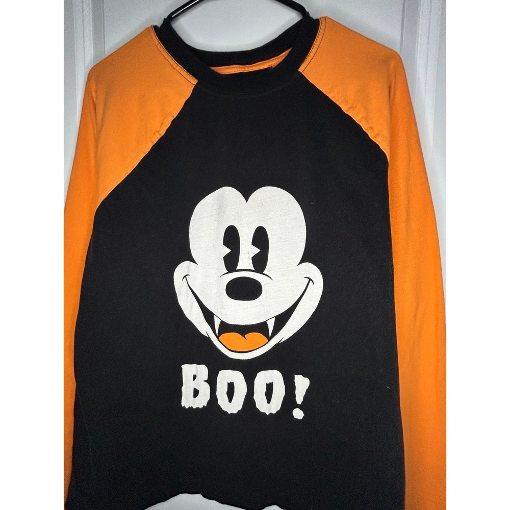 Disney Store Halloween Mickey Mouse Vampire 3/4 Sleeve T-Shirt Sz‎ Mens Small